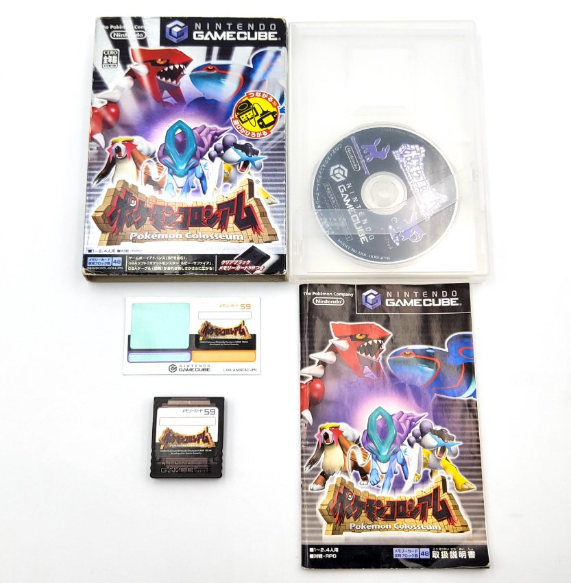 POKÉMON COLOSSEUM COMPLET Boîte Notice Carte Mémoire Gamecube Ntsc Jap