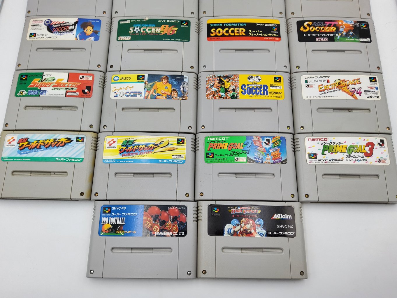 Lot 18 Jeux de Football Super Famicom 00003