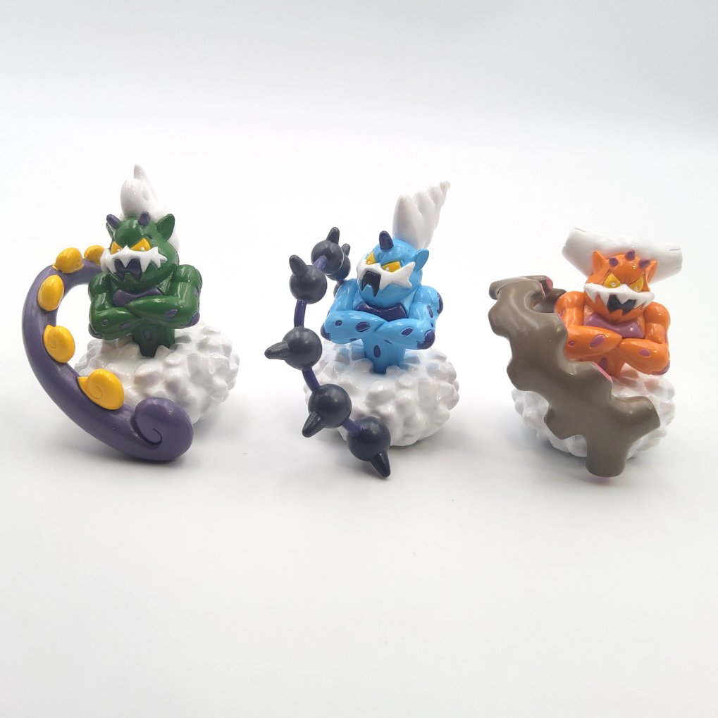 Figurine Pokemon Zukan Tomy 1/40 - Tornadus, Landorus, Thundurus - Collection Vintage - Occasion