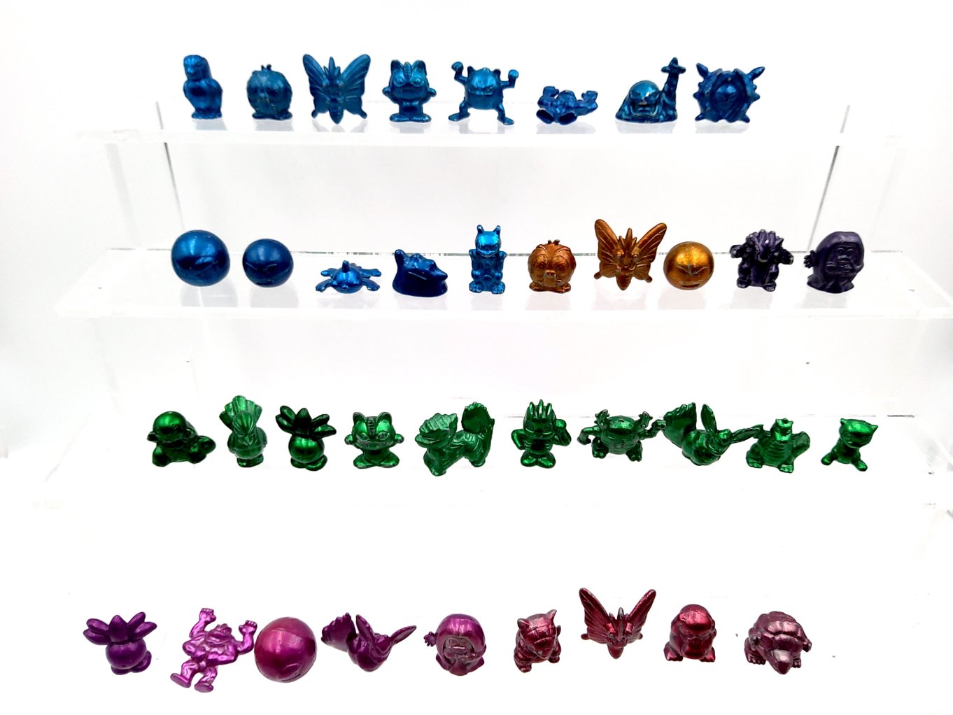 Pokemon Metal Collection - Green, Bleu, Orange, Purple and Violet Color 00001
