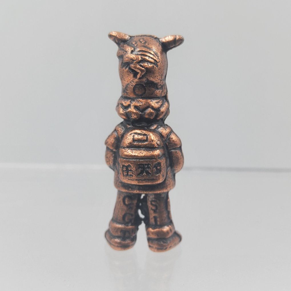 Pokemon Anime Version Metal Collection Figure - Ash Ketchum & Pikachu Copper Color 00003