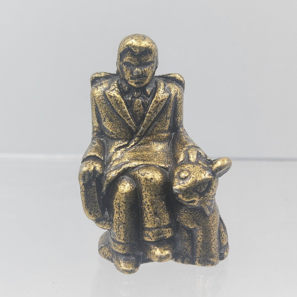 Pokemon Anime Version Metal Collection Figure - Giovanni & Persian Brass Color 00002