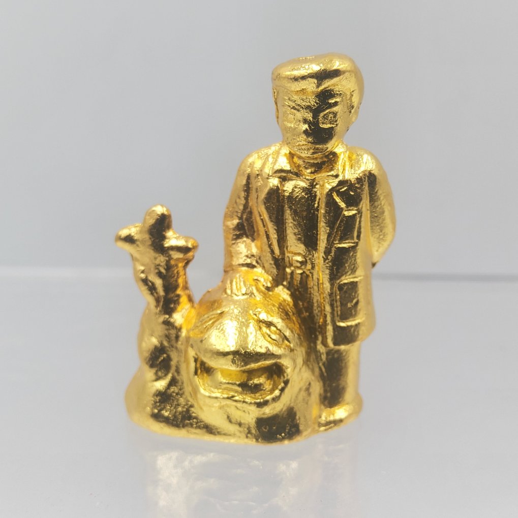 Pokemon Anime Version Metal Collection Figure - Professor Oak & Muk Gold Color 00002