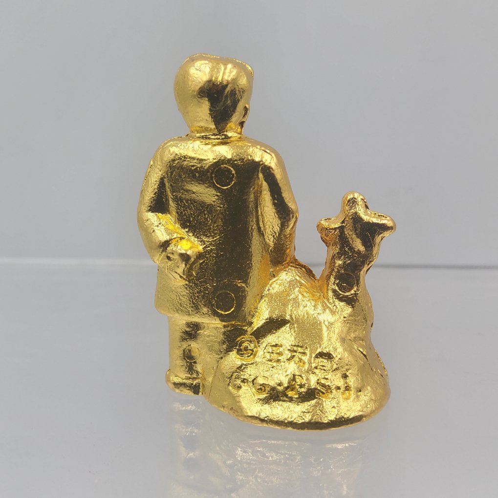 Pokemon Anime Version Metal Collection Figure - Professor Oak & Muk Gold Color 00003